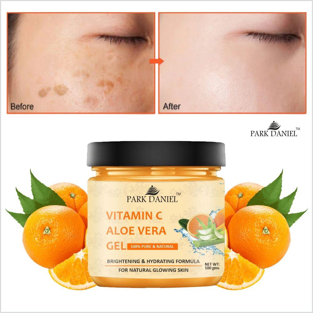 Park Daniel Vitamin C Aloe Vera Extract Gel For Skin Brightening, Hydrating and Natural Glowing 100 grams