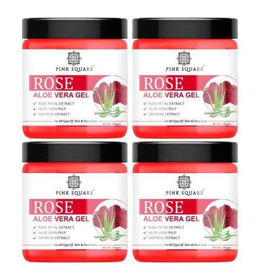 Park Daniel Rose Aloe Vera Extract Gel For Moisturize and Nourished your Skin Pack of 4 of 100 grams