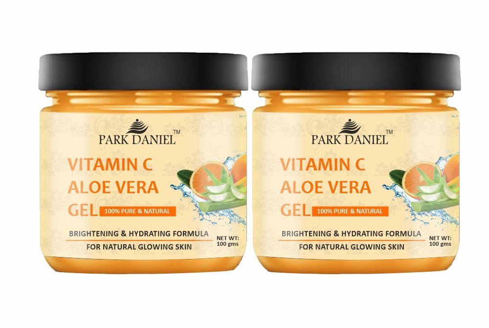 Park Daniel Vitamin C Aloe Vera Extract Gel For Skin Brightening, Hydrating and Natural Glowing 100 grams